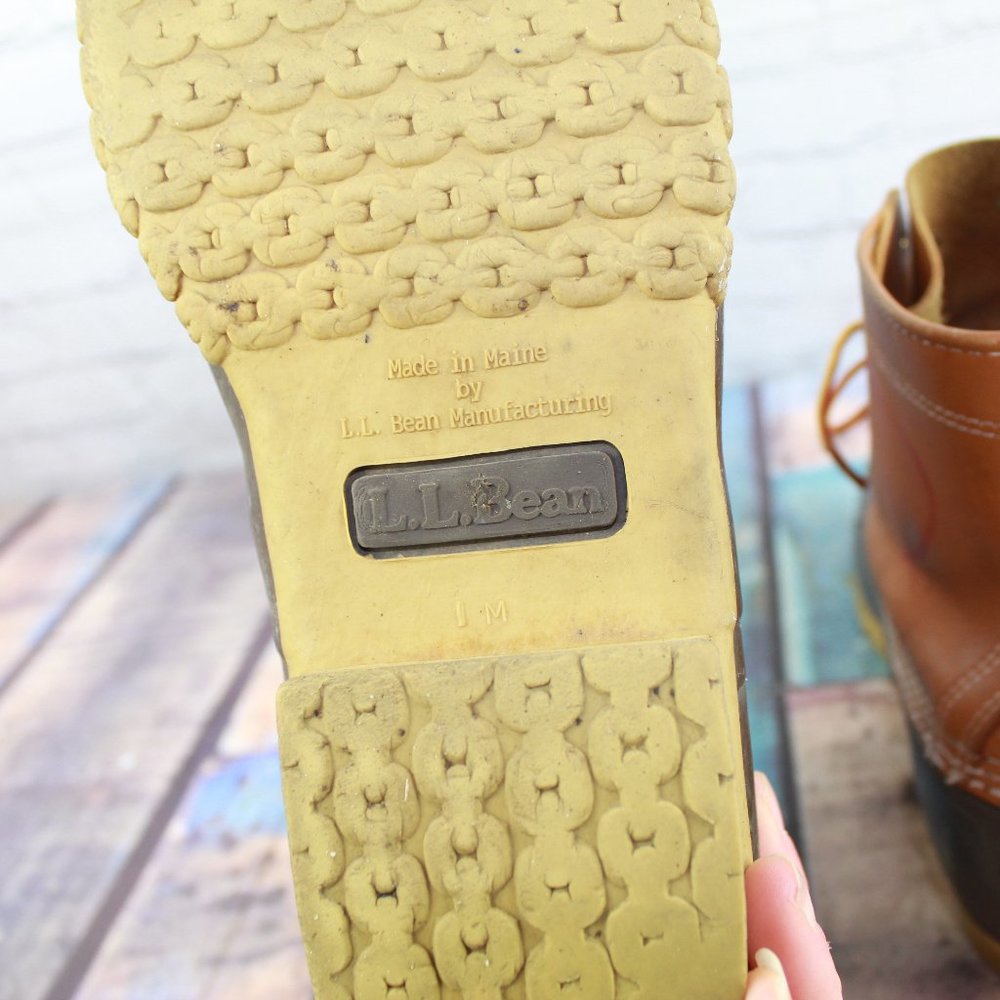 LL BEAN Uninsulated Lace-up Duck Bean Boots Sz 11 - Picture 9 of 9
